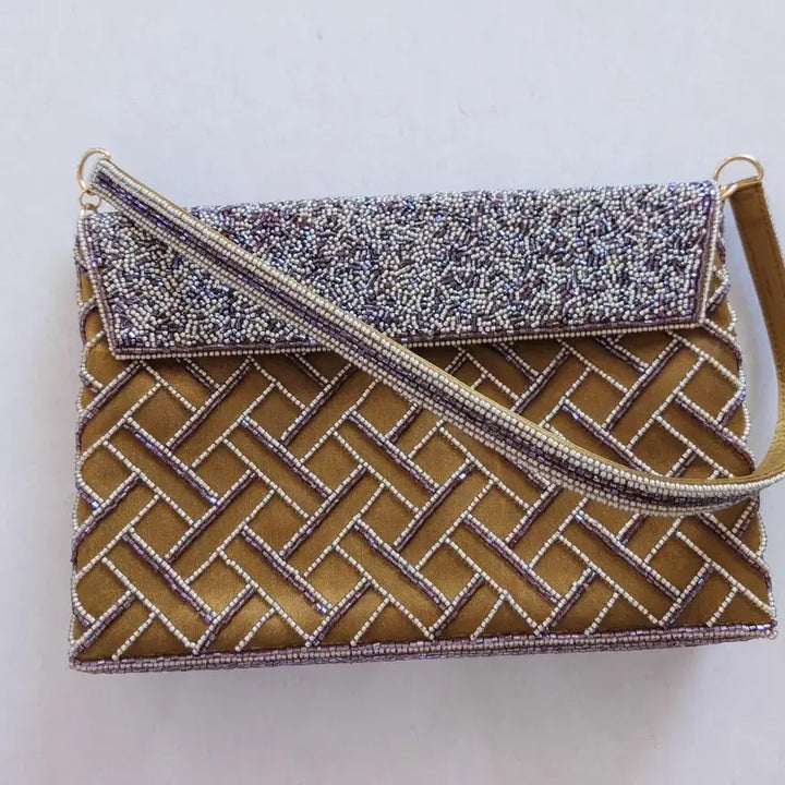 [BUNJANG] Handmade French Beaded Tote Bag / 프랑스 비즈 토트백
