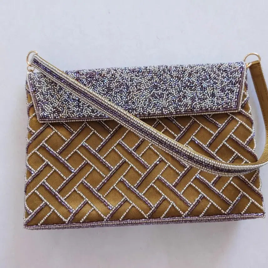 [BUNJANG] Handmade French Beaded Tote Bag / 프랑스 비즈 토트백