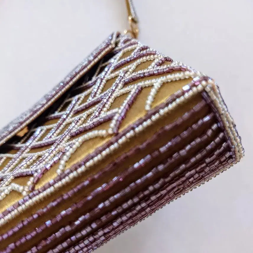 [BUNJANG] Handmade French Beaded Tote Bag / 프랑스 비즈 토트백