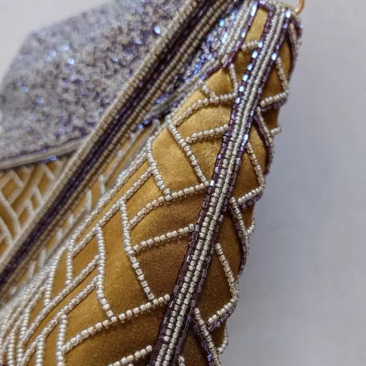 [BUNJANG] Handmade French Beaded Tote Bag / 프랑스 비즈 토트백