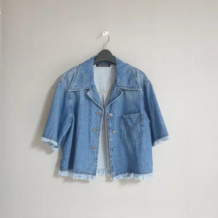 [BUNJANG] Lucky Chouette Denim Fringe Jacket / 럭키슈에뜨 데님셔츠자켓