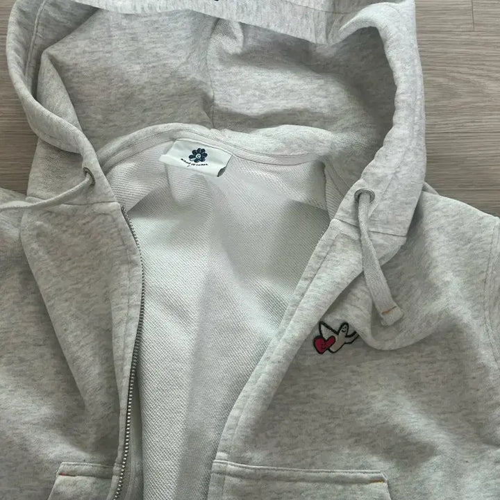 [BUNJANG] WANT IT SEEMS Oatmeal Cropped Hooded Zip-Up / 와릿이즌 오트밀 크롭 후드집업 후디