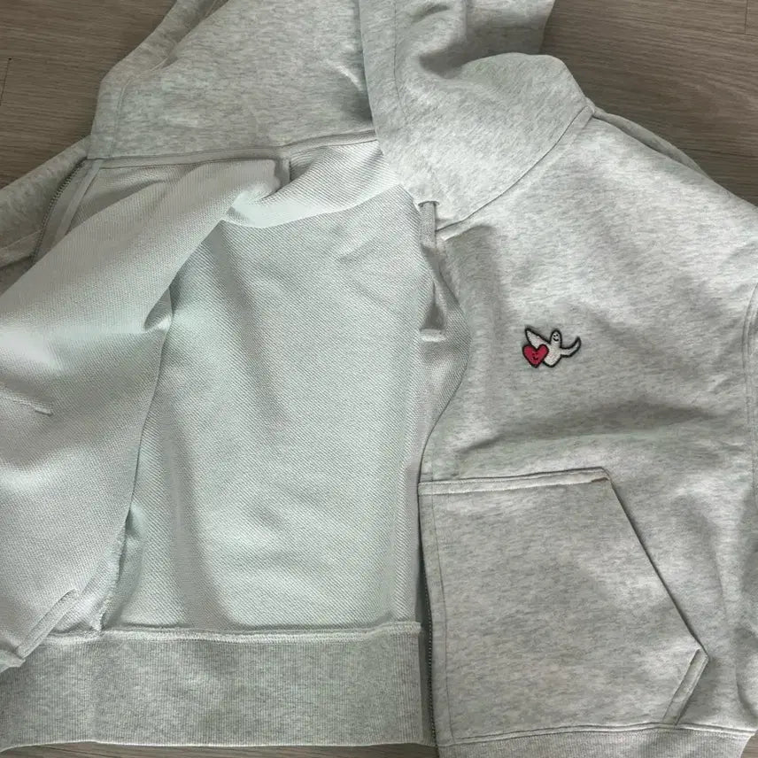 [BUNJANG] WANT IT SEEMS Oatmeal Cropped Hooded Zip-Up / 와릿이즌 오트밀 크롭 후드집업 후디