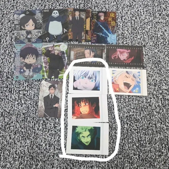 [BUNJANG] Jujutsu Kaisen Character Photocard Bundle Set / 주술회전 고죠 이누마키 이타도리 캐릭터 포토카드 굿즈 아크릴 장식 포함