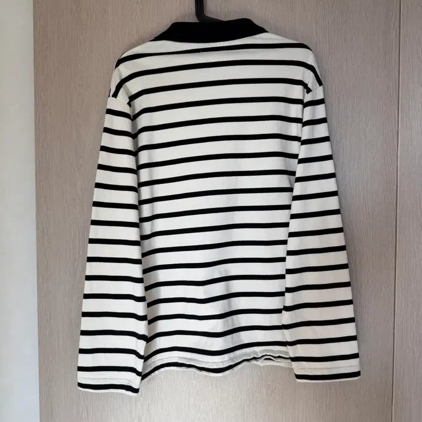 [BUNJANG] COS Striped Long Sleeve Polo Shirt XL / COS 코스 스트라이프 긴팔 카라티