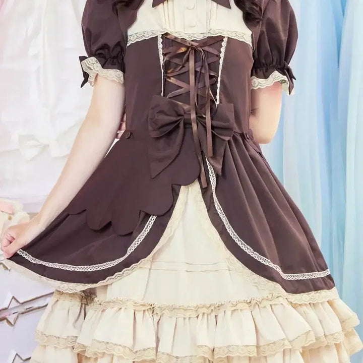 [BUNJANG] Bodyline Lolita Corset Dress / 바디라인 로리타원피스 양산형 지뢰계 코르셋빈티지핀터깔리즈리사