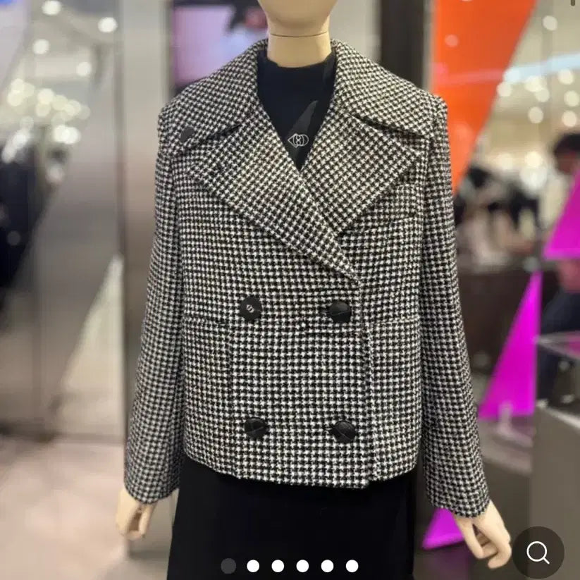 [BUNJANG] Lucky Chouette Houndstooth Jacket (Size 36) / 럭키슈에뜨 하운드투스 자켓  36(55)