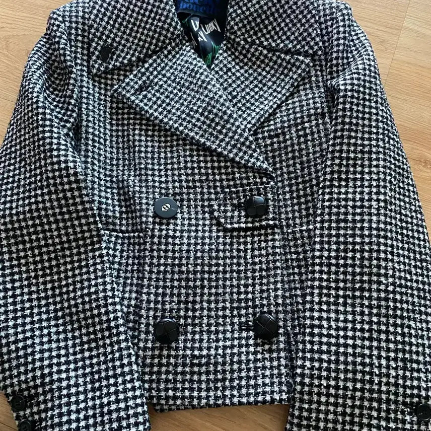 [BUNJANG] Lucky Chouette Houndstooth Jacket (Size 36) / 럭키슈에뜨 하운드투스 자켓  36(55)
