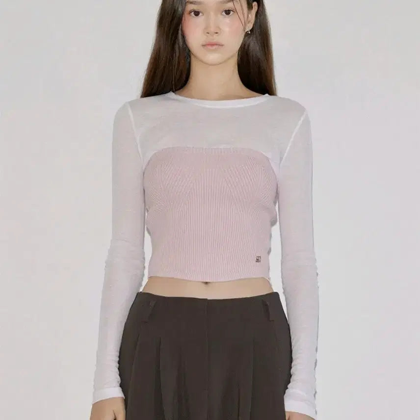 [BUNJANG] ODS Rose Knit Bustier / 오디에스 로제 니트 뷔스티애