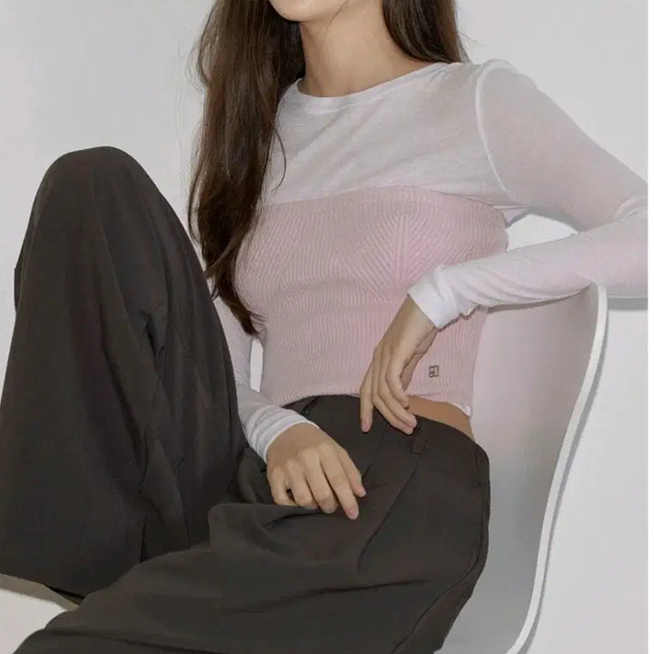 [BUNJANG] ODS Rose Knit Bustier / 오디에스 로제 니트 뷔스티애