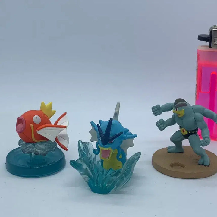 [BUNJANG] Pokemon Gyarados/Magikarp/Machamp Figure Set / 포켓몬스터 갸라도스/잉어킹/괴력몬 피규어 세트 가챠 데스크탑