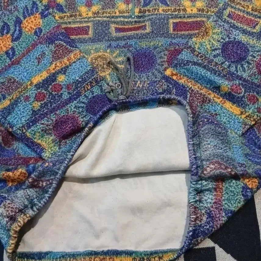 [BUNJANG] SAMSOUSAN 90s Blue Multi-color Ethnic Navajo Pattern Half-Zip Up / SAMSOUSAN 90s 블루 멀티컬러 에스닉 나바호 페턴 하프집업 반집