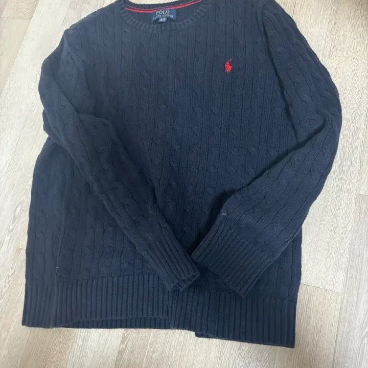 [BUNJANG] Polo Ralph Lauren Cable Knit Navy Sweater / 폴로 랄프로렌 케이블 니트 네이비 보이즈 xl