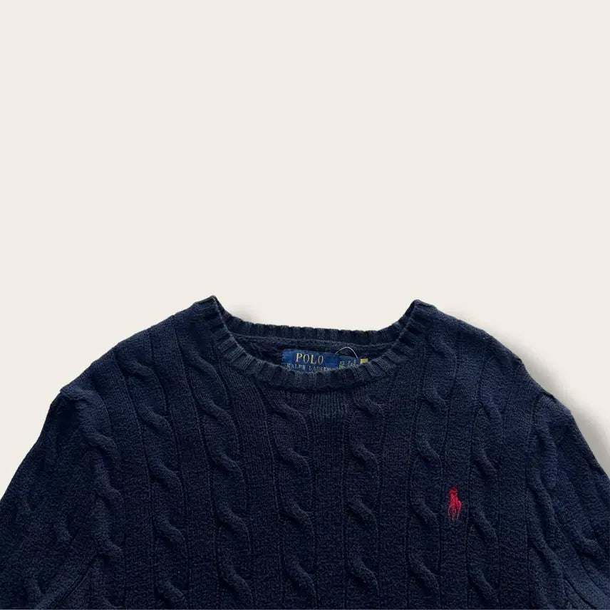 [SOLD OUT] 폴로 랄프로렌 네이비 케이블 니트 XS