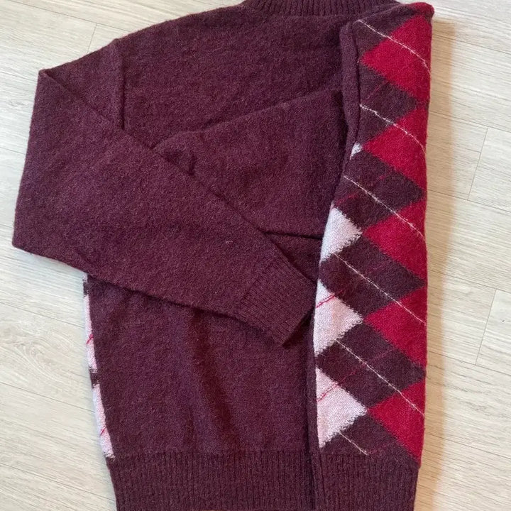 [BUNJANG] Hoite Argyle Knit Sweater L / 호이테 아가일 니트 L