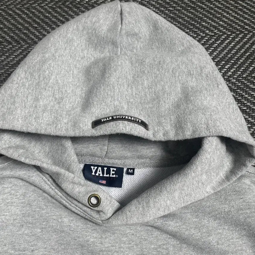 [BUNJANG] Yale Arch Logo Gray Hoodie / 예일 아치로고 그레이 후드 티셔츠o 4839