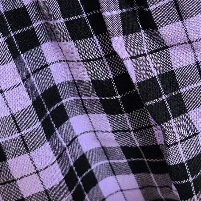 [BUNJANG] H&amp;M V-Neck Checkered Mini Dress / H&amp;M(에이치엔엠) 브이넥 체크 반팔 초미니 원피스
