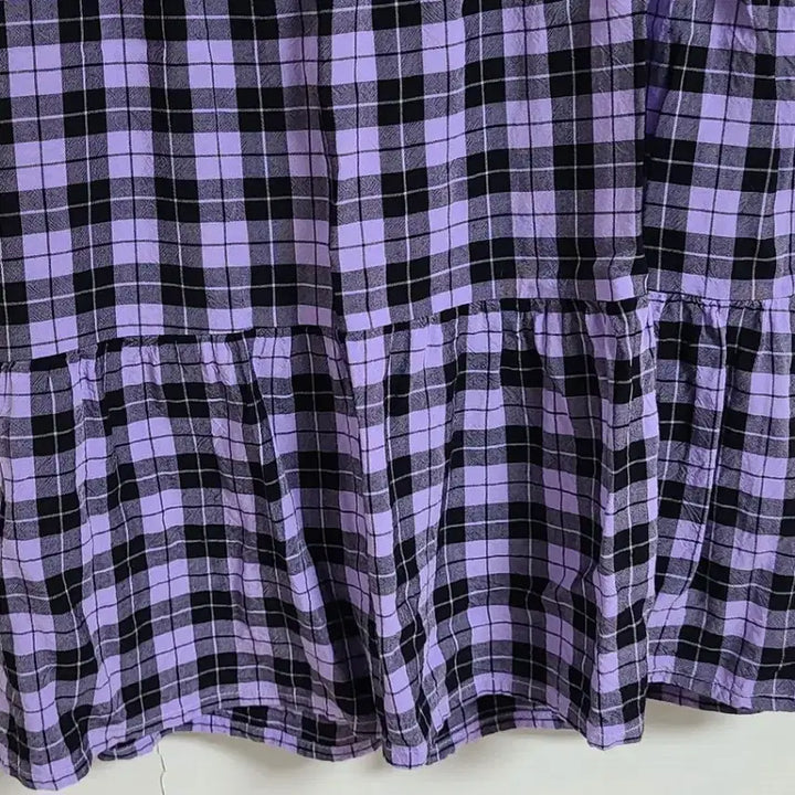 [BUNJANG] H&amp;M V-Neck Checkered Mini Dress / H&amp;M(에이치엔엠) 브이넥 체크 반팔 초미니 원피스