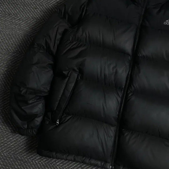 [BUNJANG] Adidas Embroidered Logo Duck Down Puffer Jacket Black / 아디다스 자수로고 덕 다운 푸퍼 패딩 블랙o 4841
