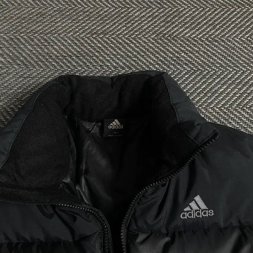 [BUNJANG] Adidas Embroidered Logo Duck Down Puffer Jacket Black / 아디다스 자수로고 덕 다운 푸퍼 패딩 블랙o 4841