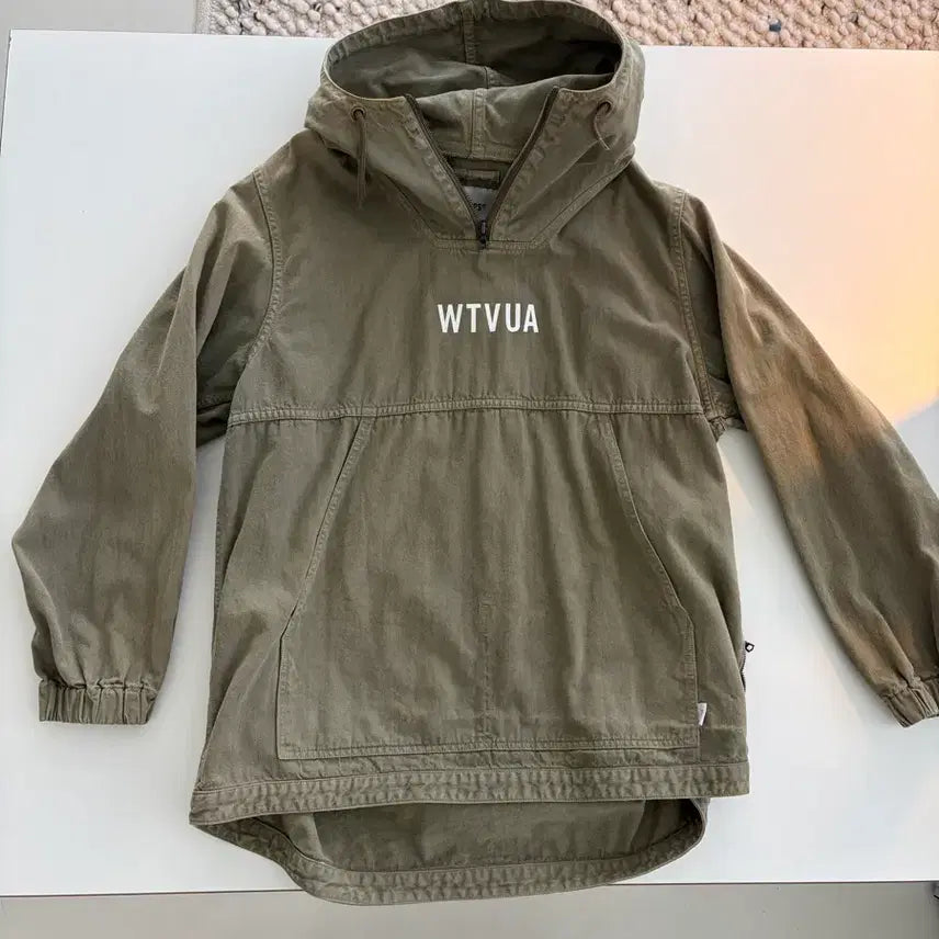 [BUNJANG] WTAPS Khaki Anorak Hoodie (L) / 더블탭스 카키 아노락 후드 02 (L)
