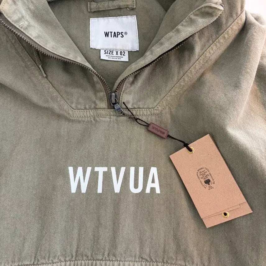 [BUNJANG] WTAPS Khaki Anorak Hoodie (L) / 더블탭스 카키 아노락 후드 02 (L)