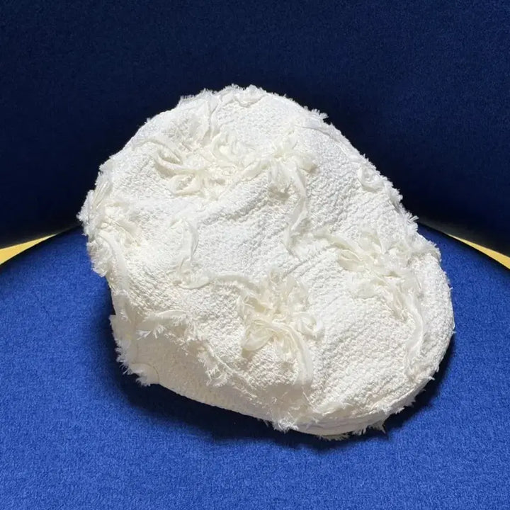[BUNJANG] Poesie Dam Corsage Flap Cap (Eggshell) Beret / 포에지담 corsage flap cap(eggshell) 베레모