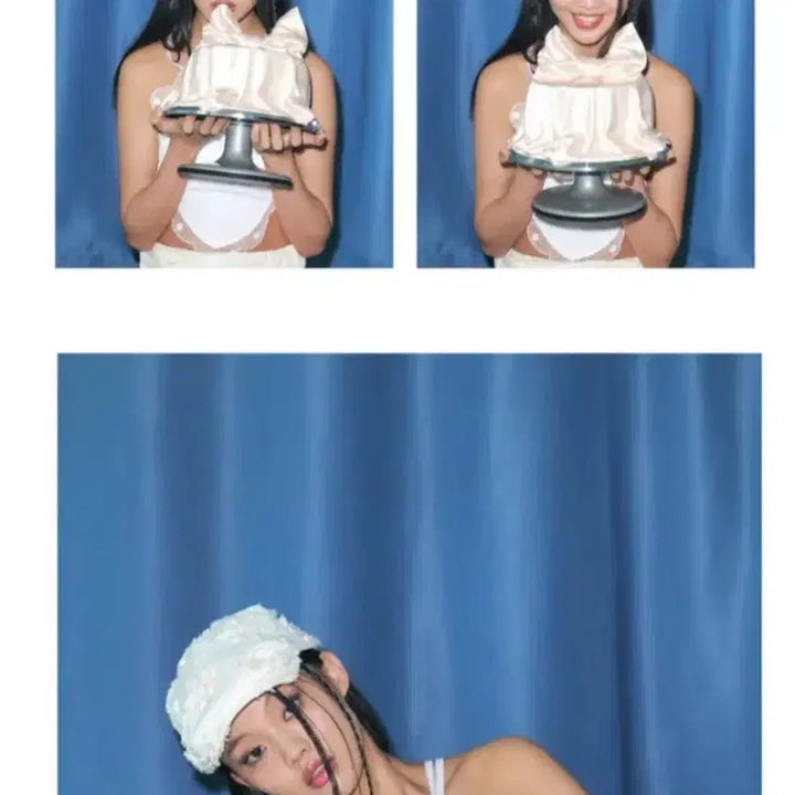 [BUNJANG] Poesie Dam Corsage Flap Cap (Eggshell) Beret / 포에지담 corsage flap cap(eggshell) 베레모