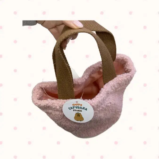 [BUNJANG] Capybara Fleece Eco Bag / 카피바라 양털 에코백