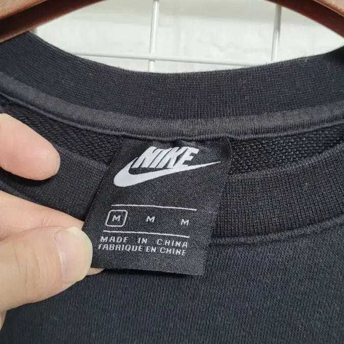 [BUNJANG] Nike Double Swoosh Cotton Sweatshirt / [M]NIKE나이키 블랙 더블스우시 코튼 스웻 맨투맨티셔츠 M
