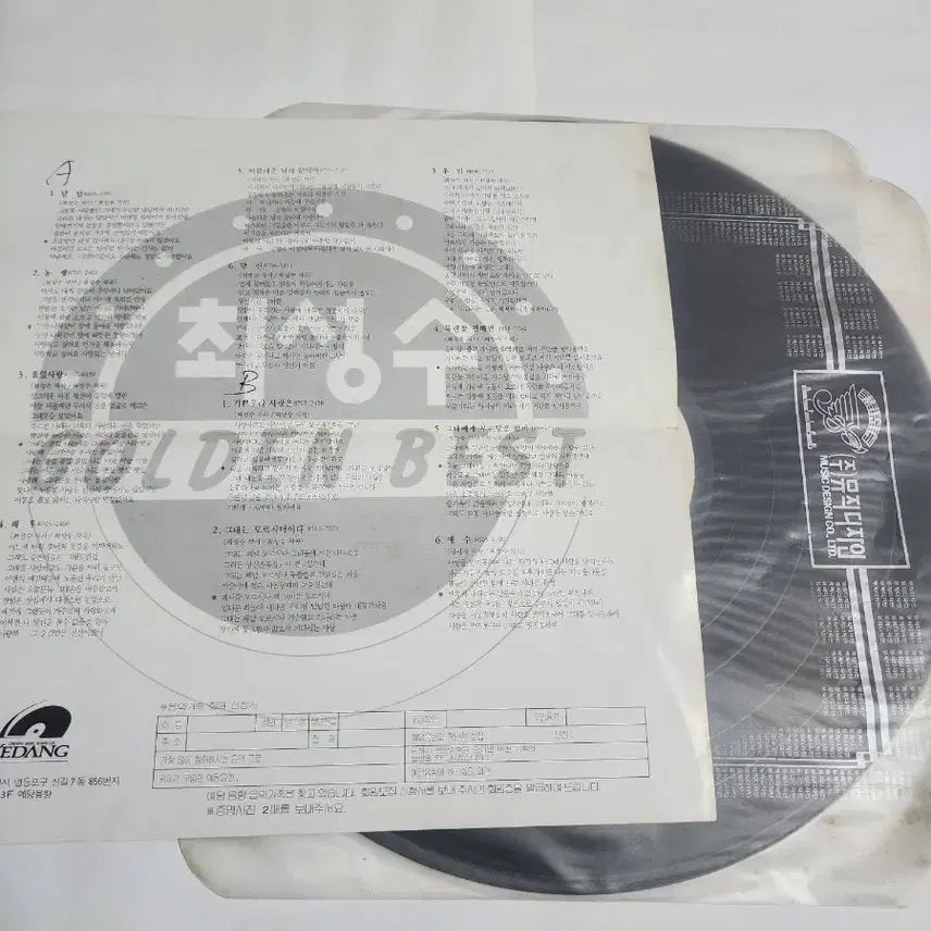[SOLD OUT] 최성수 골든 베스트 LP 음반(무료배송)