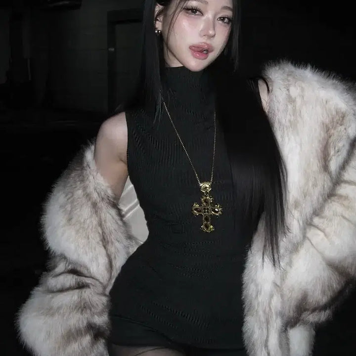 [BUNJANG] Covet Ivory Faux Fur Jacket / 코벳 퍼자켓 아이보리 (easy_yun 착용)