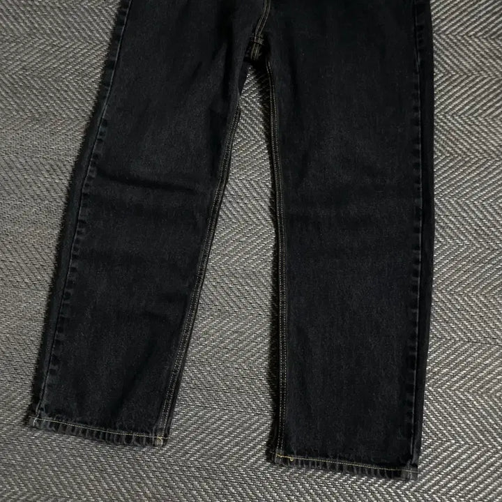 [BUNJANG] Runway Vintage Black Denim Straight Pants / 런웨이 빈티지 흑청 와이드 데님 스트레이트 팬츠 y 4859