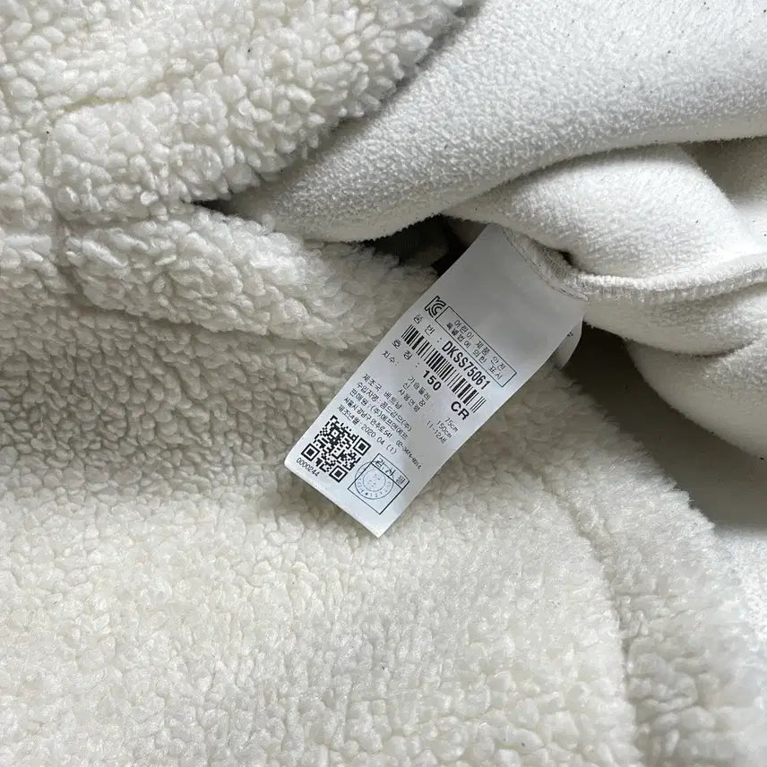 [BUNJANG] Discovery Sherpa Half Coat Long Fleece Jacket (S) / 디스커버리 양털 쉐르파 반코트 롱 플리스 자켓 y 4860