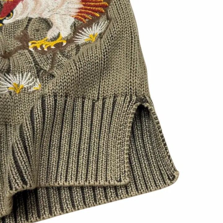 [BUNJANG] Polo Ralph Lauren Embroidered Cable Knit Sweater / 폴로 랄프로렌 엠브로이드 자수 케이블 니트 S