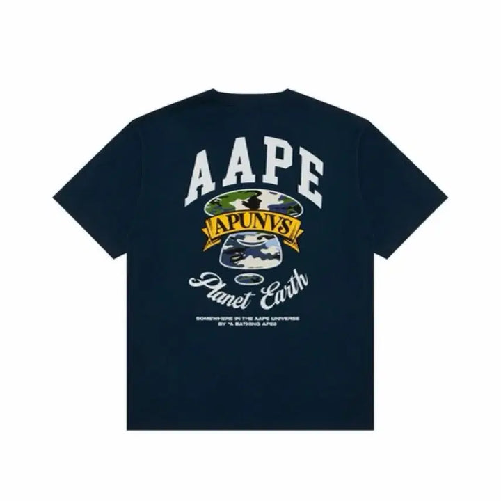 [BUNJANG] AAPE Navy Short Sleeve T-shirt / AAPE 반팔 티셔츠 네이비