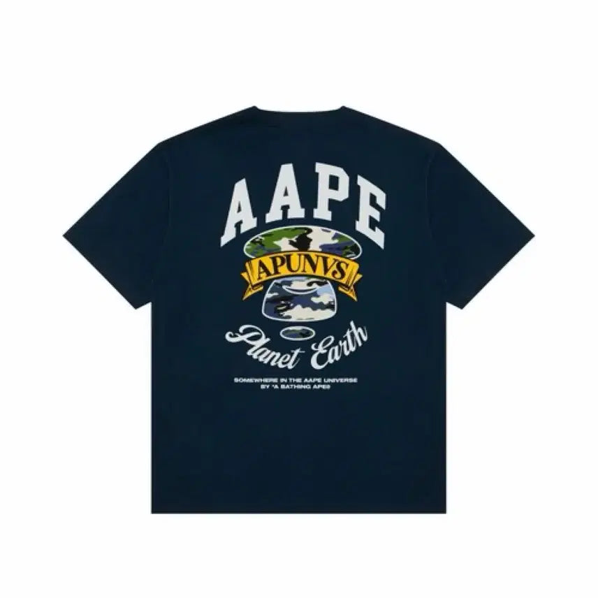 [BUNJANG] AAPE Navy Short Sleeve T-shirt / AAPE 반팔 티셔츠 네이비