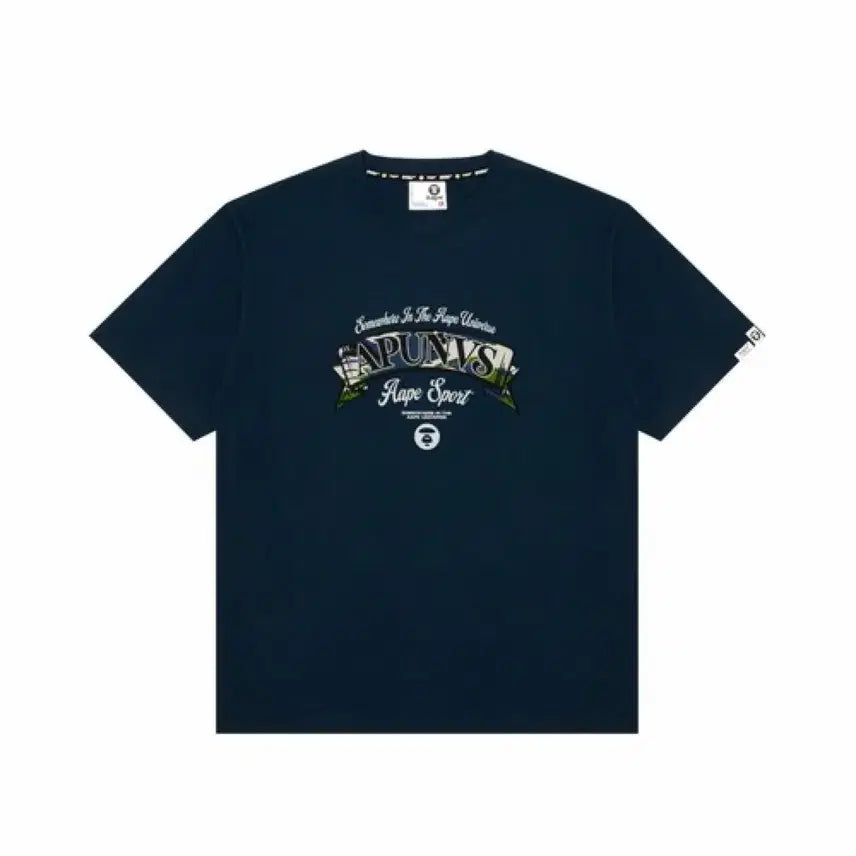 [BUNJANG] AAPE Navy Short Sleeve T-shirt / AAPE 반팔 티셔츠 네이비