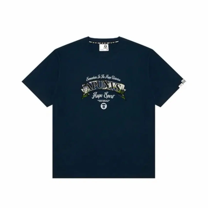 [BUNJANG] AAPE Navy Short Sleeve T-shirt / AAPE 반팔 티셔츠 네이비