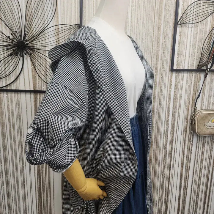[BUNJANG] CT Checkered Hooded Long Shirt / CT 체크 후드 롱 셔츠/소매롤업가능 free