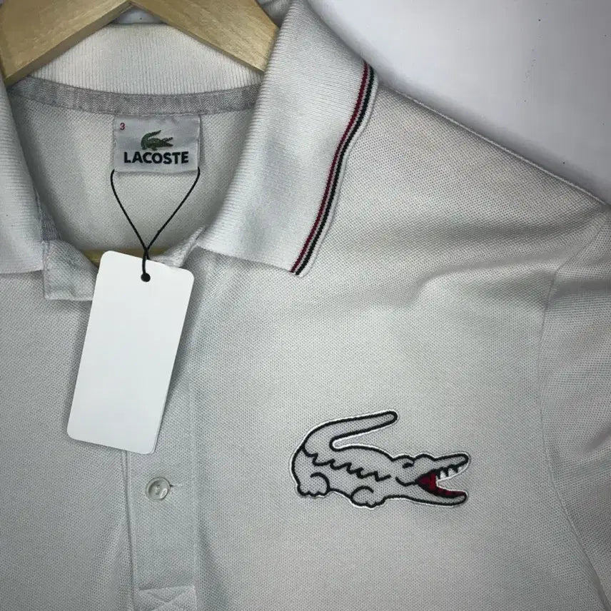 [SOLD OUT] 라코스테 흰색 반팔 카라티