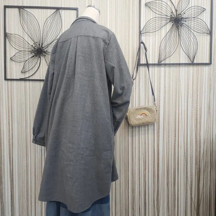 [BUNJANG] LUDDIA.K Long A-Line Shirt Dress / LUDDIA.K  롱 원피스형 셔츠ㅡA라인  55ㅡ66 free