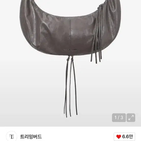 [BUNJANG] Trimming Bird Zipper Finishing Leather Hobo Bag / 트리밍버드 Zipper Finishing Leather Hobo Bag