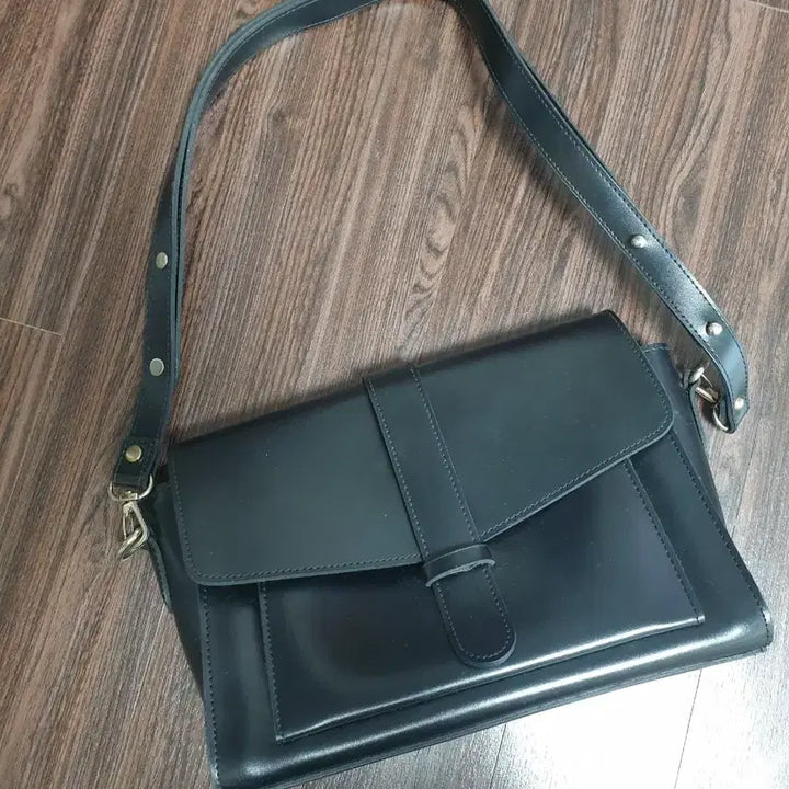 [BUNJANG] Black Leather Shoulder Bag/Tote / (특가) 블랙 숄더백 겸 토트백