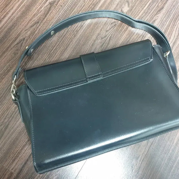 [BUNJANG] Black Leather Shoulder Bag/Tote / (특가) 블랙 숄더백 겸 토트백