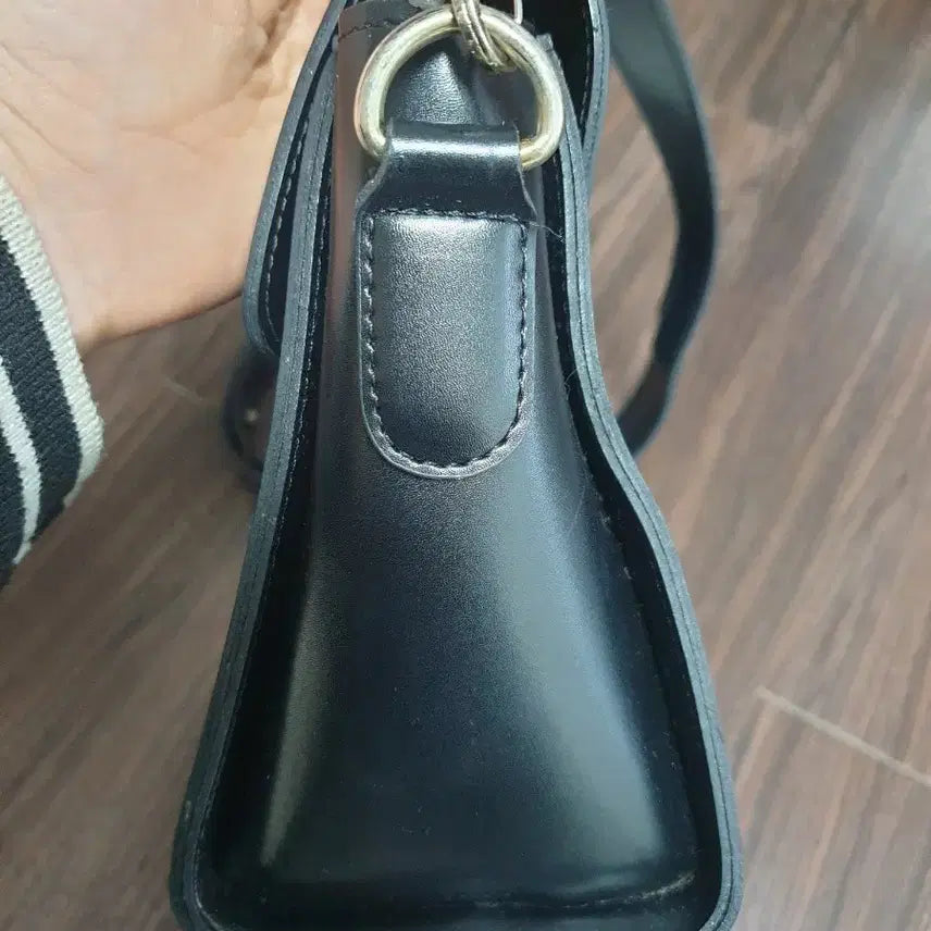 [BUNJANG] Black Leather Shoulder Bag/Tote / (특가) 블랙 숄더백 겸 토트백