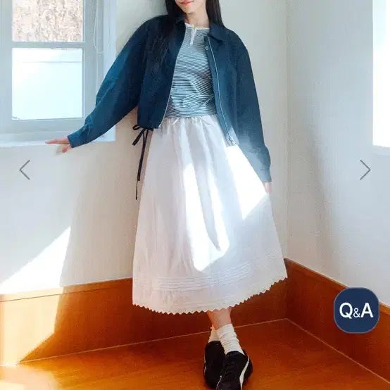 [BUNJANG] Lee No Yoon Seo Frill Long Skirt White / (새상품) Lee 우먼 프릴 롱 스커트 화이트