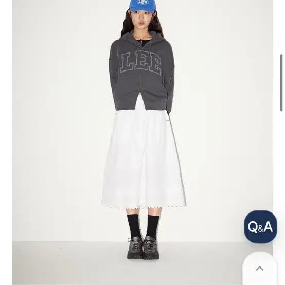 [BUNJANG] Lee No Yoon Seo Frill Long Skirt White / (새상품) Lee 우먼 프릴 롱 스커트 화이트