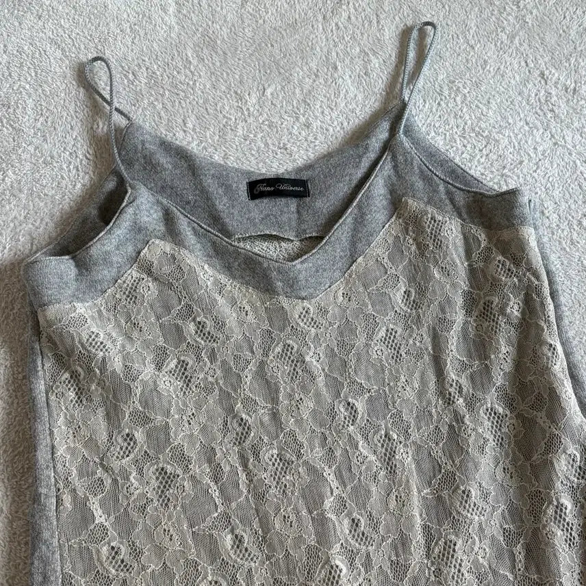 [BUNJANG] Vintage Grey Lace Romper Shorts / 일본빈티지 그레이 레이스 일체형 반바지 롬퍼