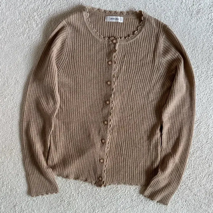 [BUNJANG] Peyton Place Ribbed Cardigan / 일본빈티지 peyton place 골지 작사 가디건